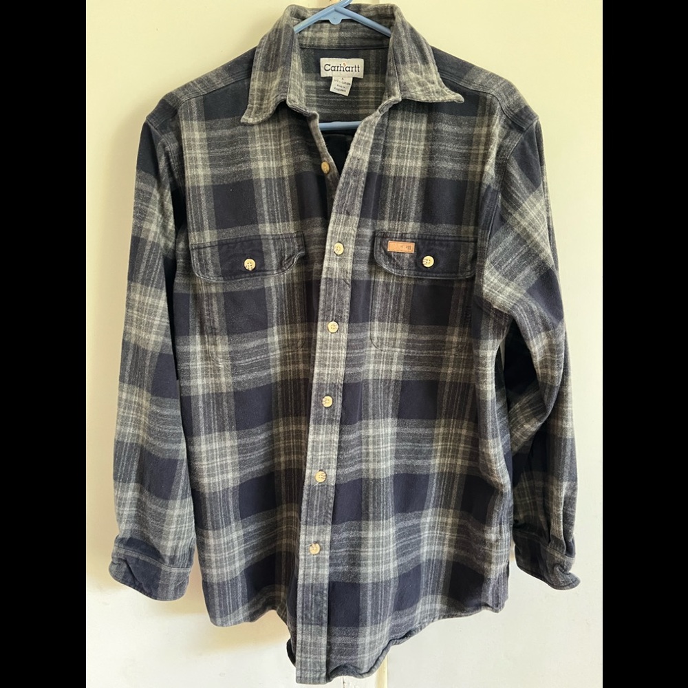 Carhartt heavy flannel button up size large